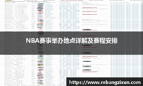 NBA赛事举办地点详解及赛程安排
